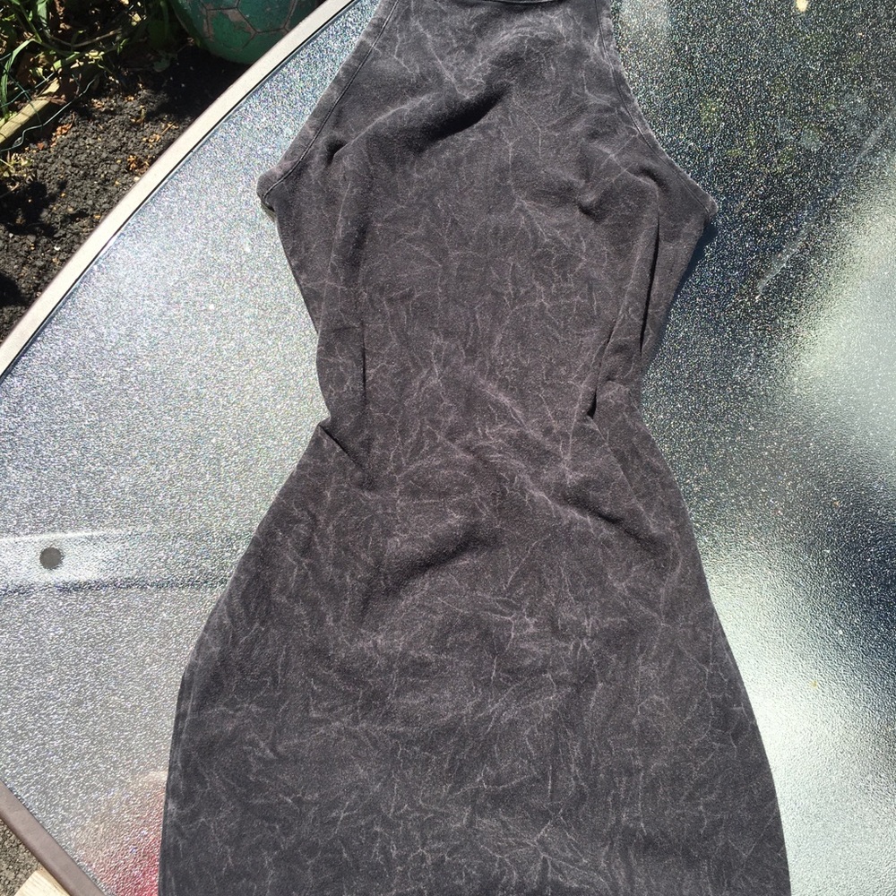 Black marble mini dress